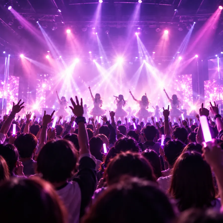 ライブ会場でパフォーマンスするメンバー